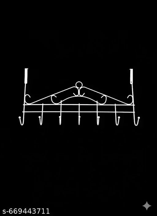 Multi Functional Steel Over The Door Hook Hanger Organizer For Clothes Towel Bag No Drill Door Hanging Rack Space Saving Wall Hook Holder Heavy Duty Home Storage Solution image 2