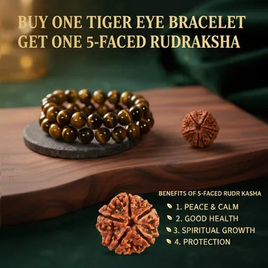 Natural Tiger Eye Stone Bracelet for Men Women Unisex | Genuine Golden Brown Beads with Cat's Eye Effect for Strength Focus Protection Anxiety Relief Chakra Healing Zodiac Jewelry thumbnail 1