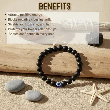 H1: EnergeniX Money Magnet Dhan Yog Bracelet with Black Tourmaline Evil Eye Protection Combo for Wealth Attraction, Financial Abundance, Business Growth & Energy Shield – Energized Prosperity & Protection Set for Men & Women thumbnail 3