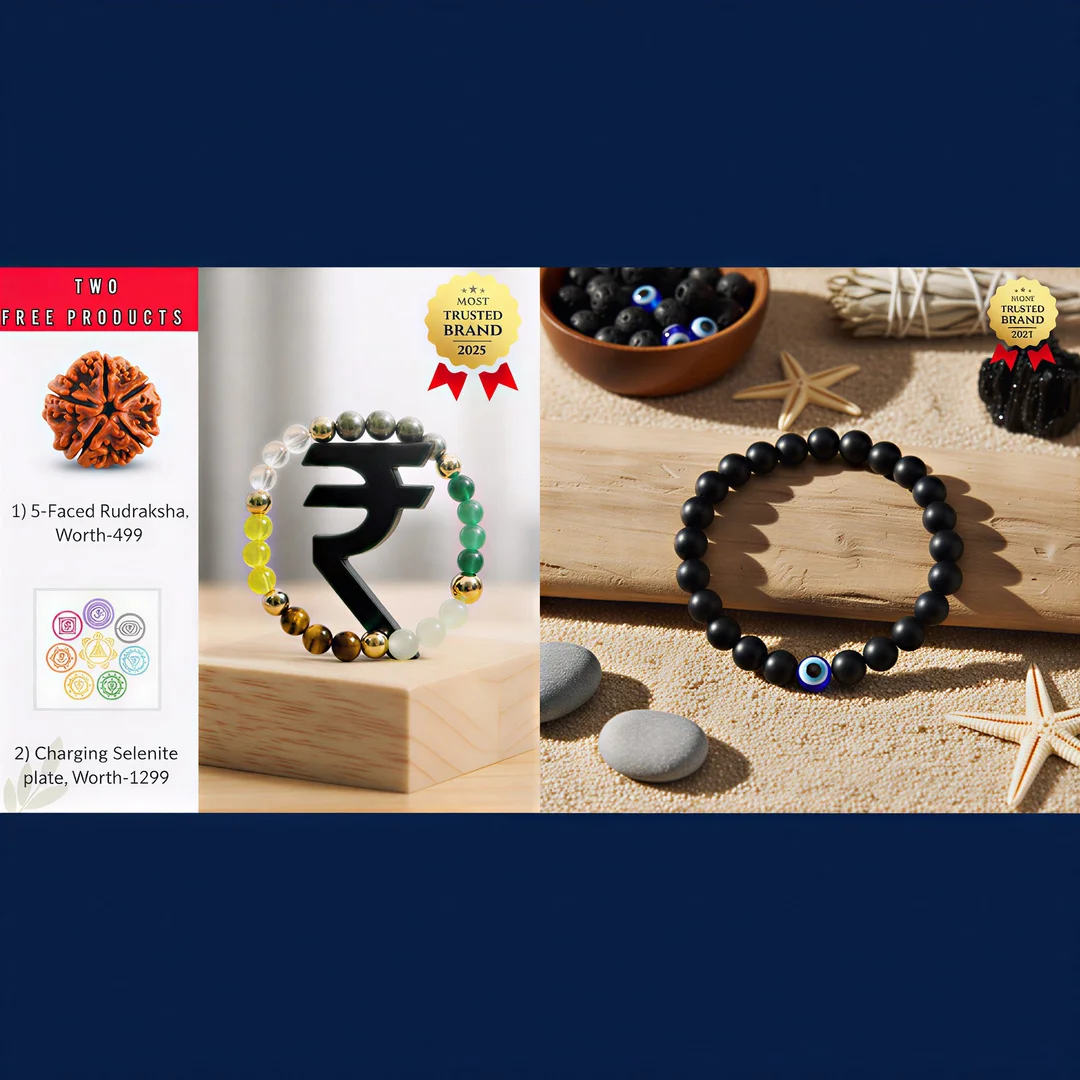 H1: EnergeniX Money Magnet Dhan Yog Bracelet with Black Tourmaline Evil Eye Protection Combo for Wealth Attraction, Financial Abundance, Business Growth & Energy Shield – Energized Prosperity & Protection Set for Men & Women image 1