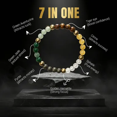 EnergeniX Money Magnet DhanYog Pyrite Bracelet for Wealth Attraction, Money Abundance, Business Success, Financial Growth & Prosperity for Men & Women thumbnail 3