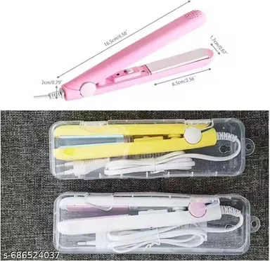 Mini Hair Straightener for Women Portable Travel Hair Straightener Ceramic Plates Fast Heating Compact Styling Tool for Short Hair Bangs Touch Ups Frizz Free Multi Colour India thumbnail 2