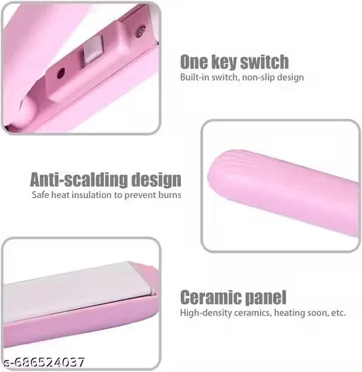 Mini Hair Straightener for Women Portable Travel Hair Straightener Ceramic Plates Fast Heating Compact Styling Tool for Short Hair Bangs Touch Ups Frizz Free Multi Colour India image 4