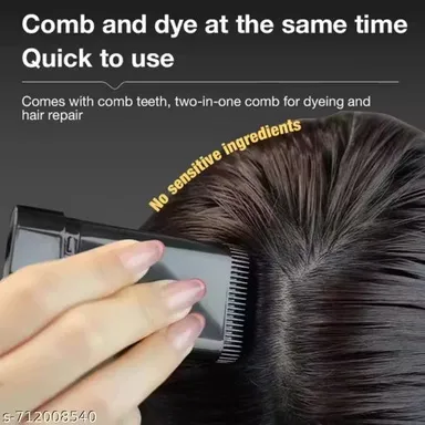 2 in 1 Hair Colour Dye Stick Comb Instant Black Hair Colour Root Touch Up Waterproof Sweat Proof Easy Application Hair Dye Comb for Men Women Korean Hair Colour Stick thumbnail 1
