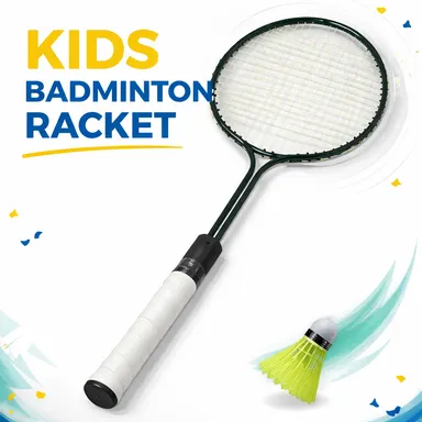 SPORTSHOLIC Double Rod Badminton Racket With 10 Plastic shuttles For Kids 5 To 8 years thumbnail 1