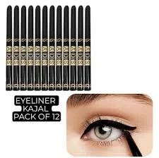 Premium Black Kajal Pencil for Eyes Long Lasting Waterproof Intense Black Kajal Pencil for Women & Girls | Smooth Glide Smudge-Proof Eye Liner & Kohl Look image 1