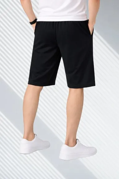 Mens Regular Fit Plain Cotton Shorts for Men Breathable Summer Casual Gym Sports Shorts Elastic Waist Drawstring Lightweight Daily Wear Lounge Shorts India Black 34 thumbnail 0
