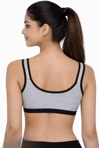 Women Girls Pack of 3 Sports Bra Non Padded Stretchable Gym Yoga Bra Set Comfortable Seamless Breathable Workout Running Fitness Daily Wear Activewear Innerwear Women Girls Pack of 3 Sports Bra  36B thumbnail 2