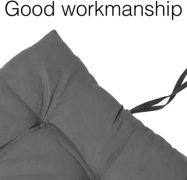 Soft Snooze Microfibre Luxury Chair Pad Cushion for Dining Chair Office Seat Cushion with Tie Straps Thick Padded Cotton Cover Anti Slip Chair Seat Pad for Home Restaurant Café Comfort Seating Pack of 1 Solid thumbnail 2