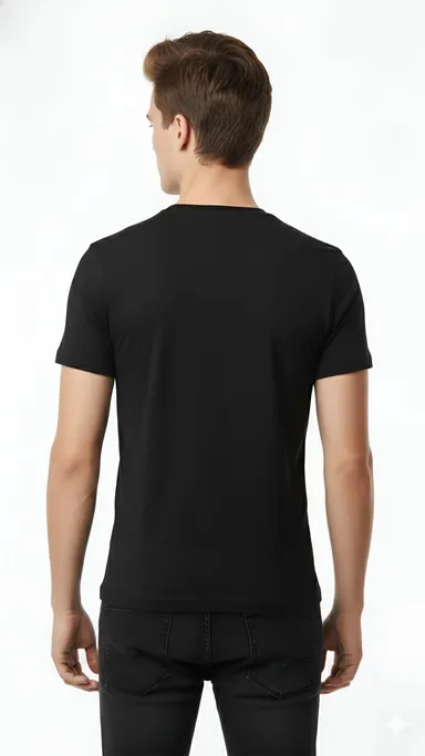 Regular Fit Black Superhero Printed T-Shirt for Men Cotton Graphic Tee Casual Round Neck Half Sleeve Marvel Style Comic Design Tshirt India Trend Black 36 thumbnail 0