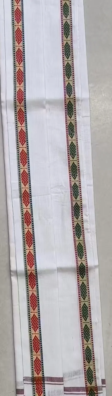Pure Cotton Gamcha Angocha Bath Towel for Men Women Soft Handloom Cotton Border Gamcha Quick Dry Absorbent Multipurpose Bath Sweat Puja Travel Cotton Towel Skin Friendly Summer Shrink Proof image 1
