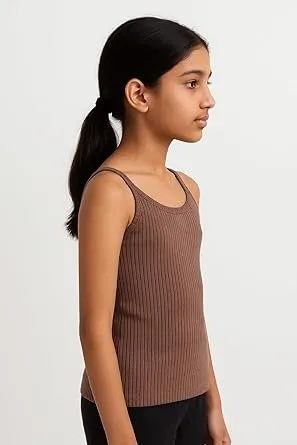 Girls Cotton Camisole Tank Top Sleeveless Innerwear Vest Soft Breathable Stretch Kids Undershirt Summer Inner Wear for Girls Multicolour Comfortable Daily Wear Camisole Pack Girls Cotton Camisole Tank Top Sleeveless Innerwear Vest Soft Breathable Stretch  thumbnail 3