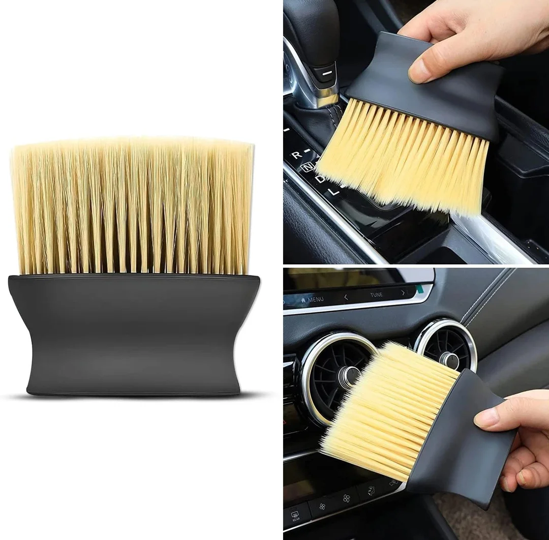 Soft Car Interior Detailing Brush for Dashboard AC Vent Console Dust Cleaning Wide Bristle Auto Interior Cleaning Brush for Car Dashboard Buttons and Vents image 1
