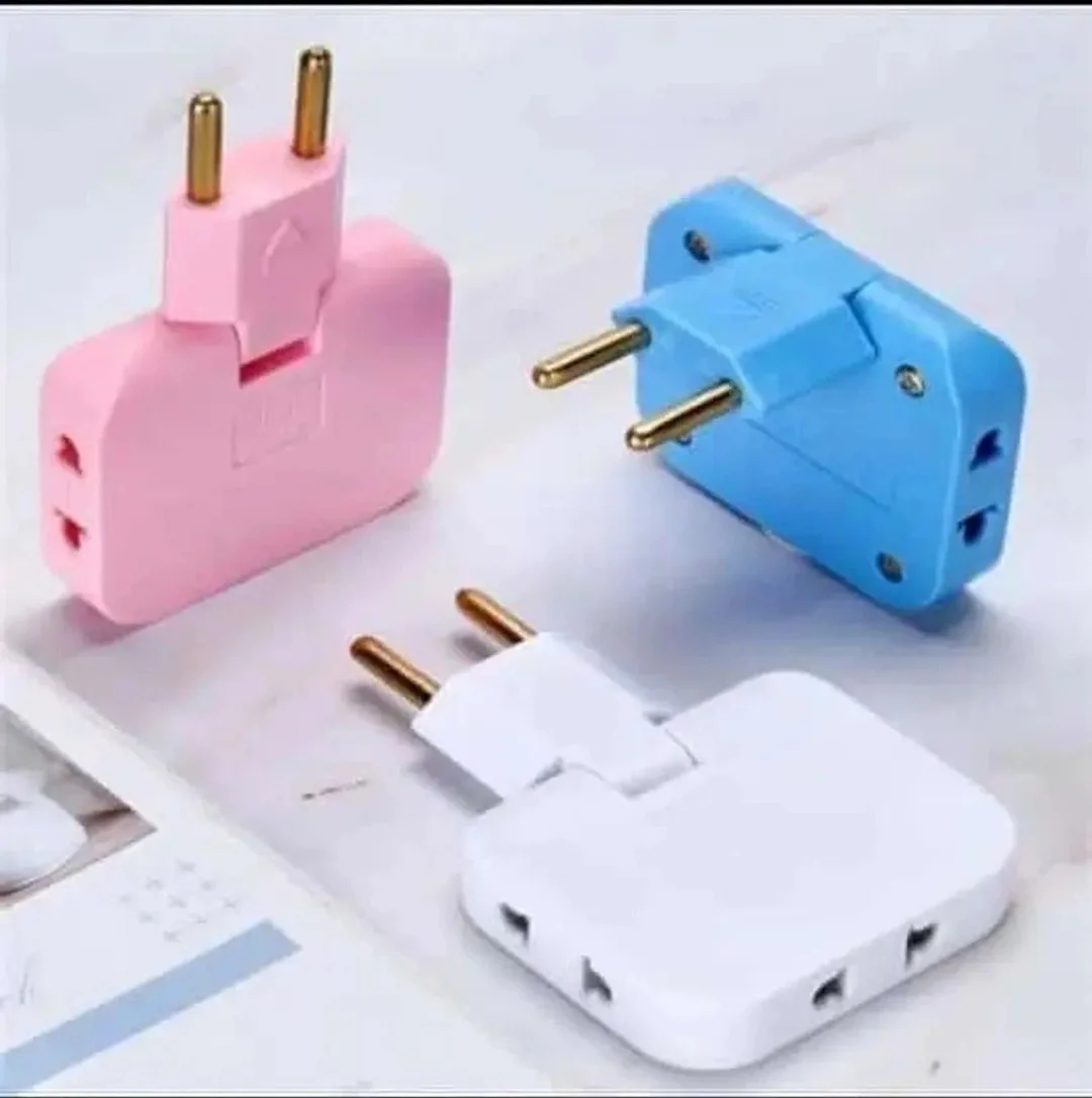 Universal Multi Plug 2 Pin Power Adapter Portable Travel Socket Converter Multiple Plug Extension Adapter for Mobile Charger Laptop Home Office Use image 1