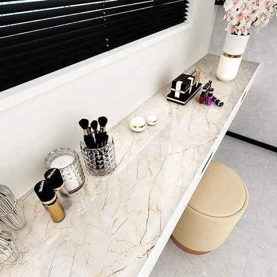 Kitchen Self Adhesive Oil Proof Waterproof Wallpaper Sticker Roll 60x200 cm Heat Resistant Aluminium Foil Contact Paper for Wall Cabinets Countertop Stove Protection Removable Decor Film image 4