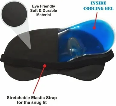 Reusable Gel Eye Mask for Cold and Hot Therapy Cooling Sleep Eye Mask for Dark Circles Puffy Eyes Migraine Relief Relaxation Travel Sleep Mask thumbnail 1