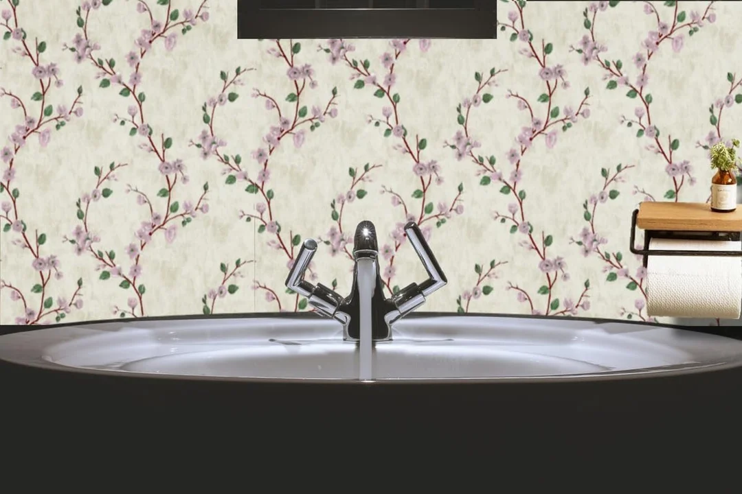 QEZZA Self Adhesive Waterproof PVC Wallpaper Roll Peel and Stick Decorative Wall Sticker for Kitchen Living Room Bedroom Furniture Cabinet Backsplash Home Decor 45x300cm Removable Oil Proof Wall Covering image 5