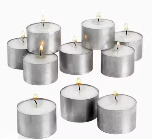 Fragranznext Tea Light Candles Pack of 10 Smokeless Dripless Unscented Long Burning Wax Tealight Diyas for Home Decoration Puja Wedding Diwali Romantic Dinner Emergency Use image 2