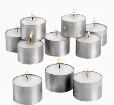 Fragranznext Tea Light Candles Pack of 10 Smokeless Dripless Unscented Long Burning Wax Tealight Diyas for Home Decoration Puja Wedding Diwali Romantic Dinner Emergency Use thumbnail 1