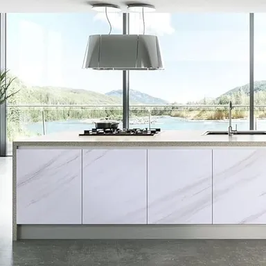 QEZZA Black Marble Self Adhesive Kitchen Wallpaper Roll 60x200 cm Waterproof Oil Proof PVC Countertop Sticker for Cabinets Furniture Wardrobe Table Desk Wall Covering Peel and Stick Wallpaper thumbnail 1