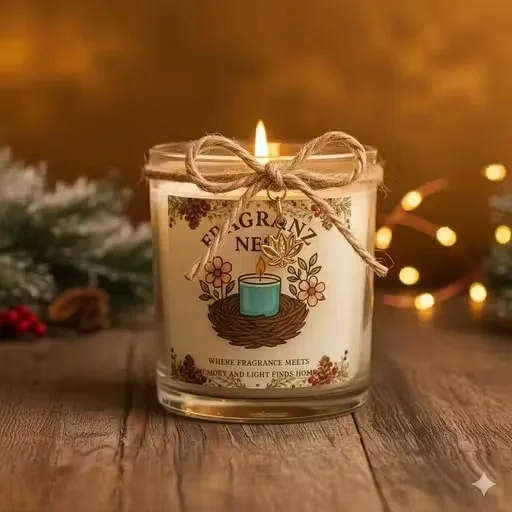 Fragranznest Scented Jar Candle Glass Container Long Burning Aromatherapy Candle for Home Décor Romantic Ambience Gift Set Diwali Decoration Fragrance Candle India image 1