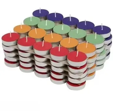 Fragranznest Coloured Tea Light Candles Pack of 20 Scented Decorative Wax Diyas Multi Colour Smokeless Long Burning Festival Diwali Decoration Wedding Party Home Fragrance Candles thumbnail 1