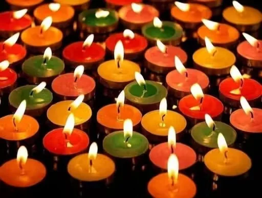 Fragranznest Coloured Tea Light Candles Pack of 20 Scented Decorative Wax Diyas Multi Colour Smokeless Long Burning Festival Diwali Decoration Wedding Party Home Fragrance Candles image 3