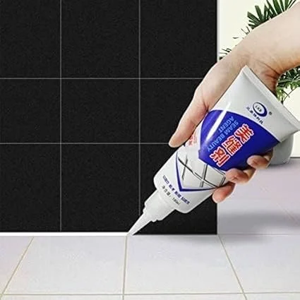 White Tile Grout Repair Sealant Waterproof Bathroom Caulking Adhesive for Kitchen Sink Basin Wall Floor Gap Filler Crack Repair Paste Anti-Mould Tile Joint Sealant image 4