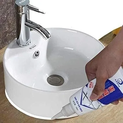 White Tile Grout Repair Sealant Waterproof Bathroom Caulking Adhesive for Kitchen Sink Basin Wall Floor Gap Filler Crack Repair Paste Anti-Mould Tile Joint Sealant image 1
