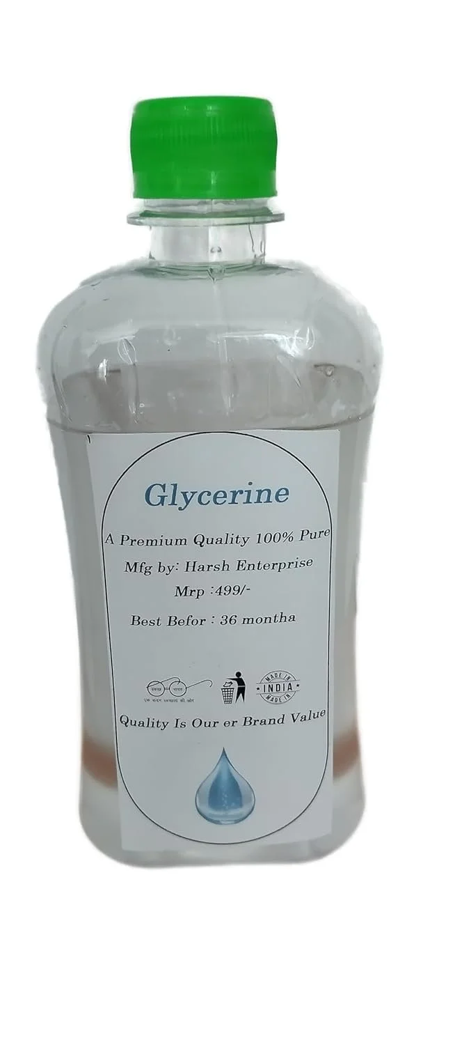 Pure Vegetable Glycerine For Face Skin Care 500ml Moisturising Hydrating Glycerin Liquid For Dry Skin Glow DIY Beauty Remedy Body Care Humectant Moisturiser India image 3