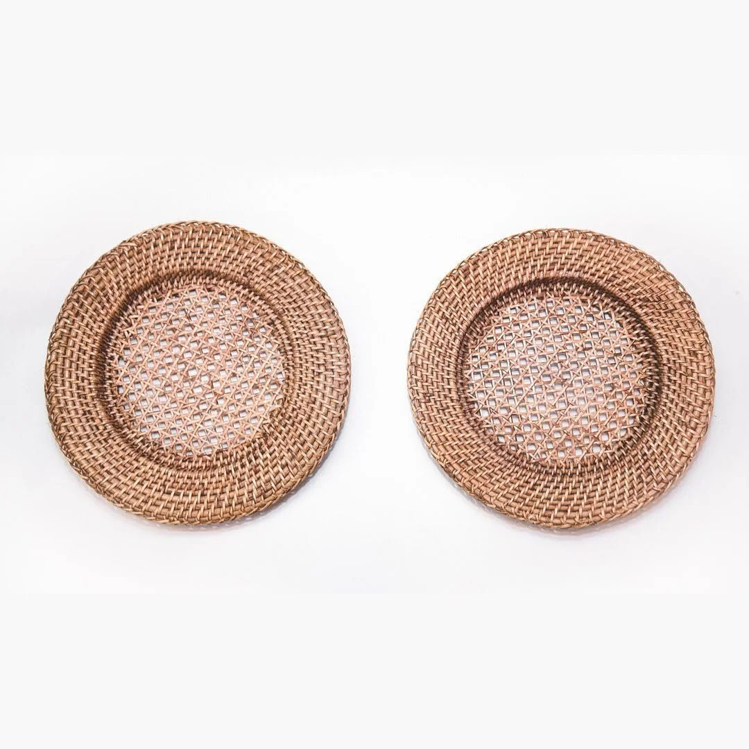 Assam Admiration Handmade Cane Round Serving Tray Decorative Bamboo Wicker Rattan Fruit Snack Platter Table Centrepiece Dining Table Home Decor Gift Wedding Party Breakfast Tray image 2