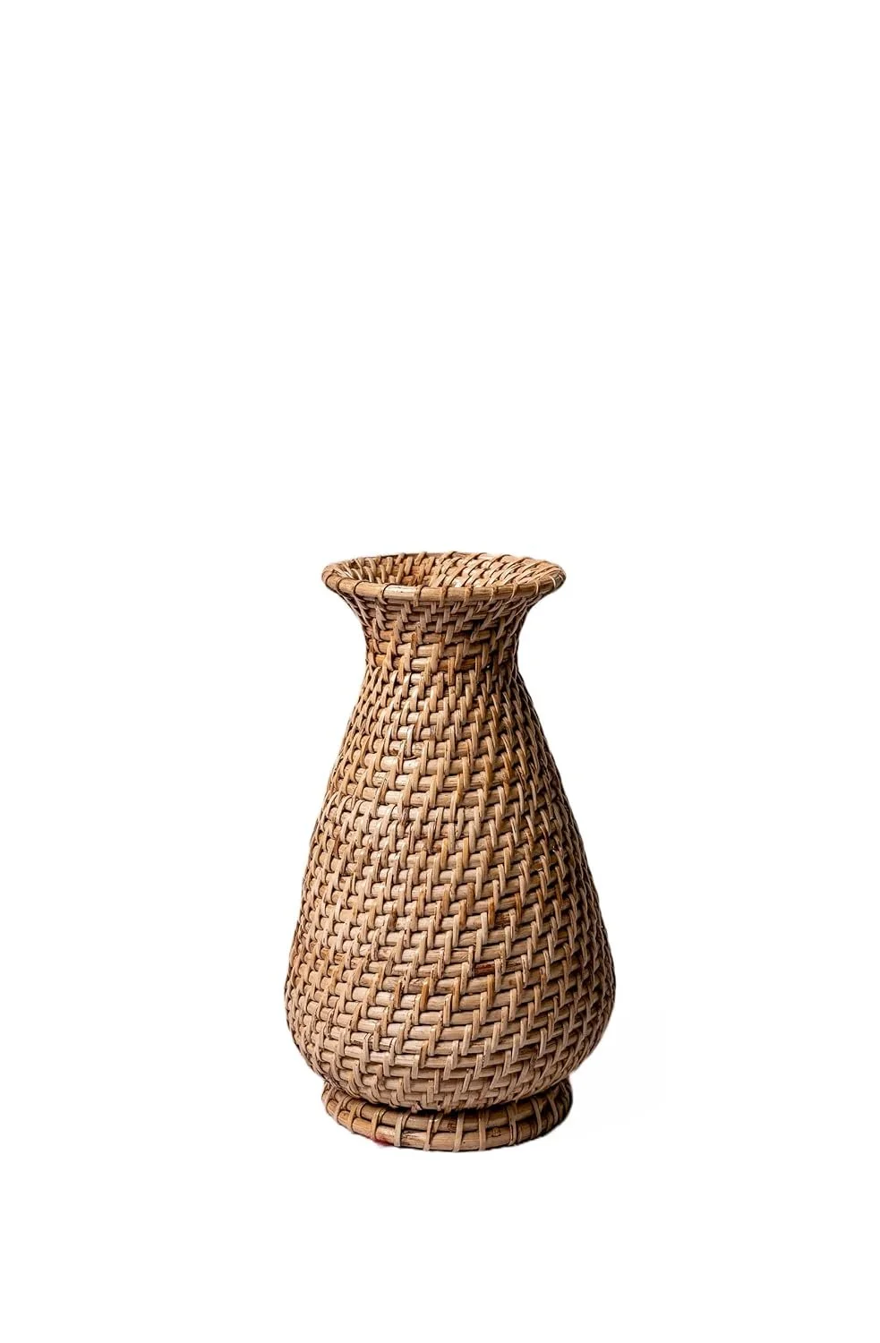 Assam Admiration Handwoven Bamboo Cane Rattan Decorative Flower Vase Pot Stand Natural Rustic Handcrafted Eco Friendly Home Decor Tabletop Centrepiece Gift Item image 1