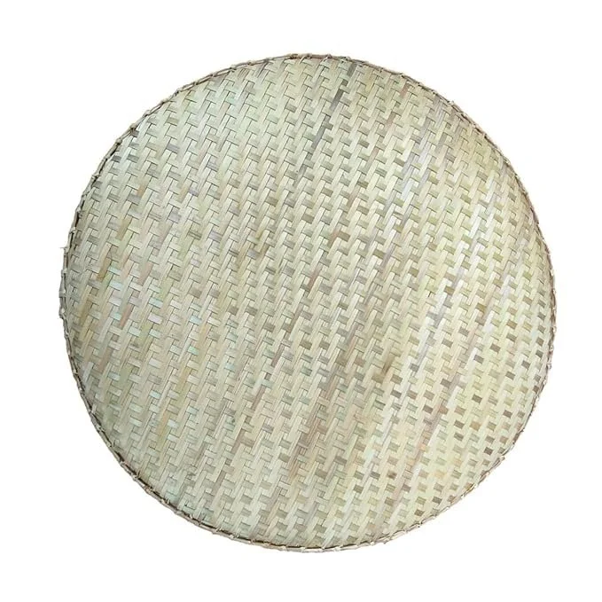 Assam Admiration Handmade Bamboo Dagra Dala Traditional Woven Round Basket Tray Eco Friendly Bamboo Serving Tray Fruit Vegetable Storage Basket Assamese Handicraft image 2
