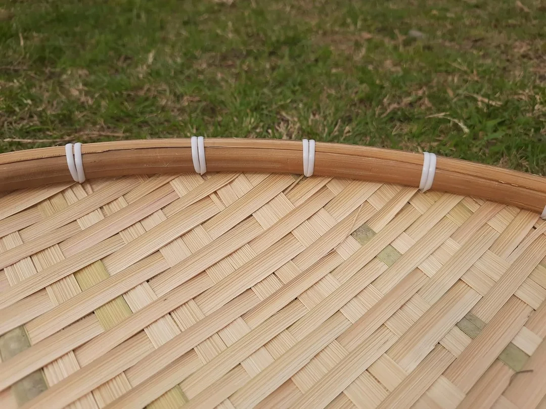 Assam Admiration Handmade Bamboo Dagra Dala Traditional Woven Round Basket Tray Eco Friendly Bamboo Serving Tray Fruit Vegetable Storage Basket Assamese Handicraft image 4