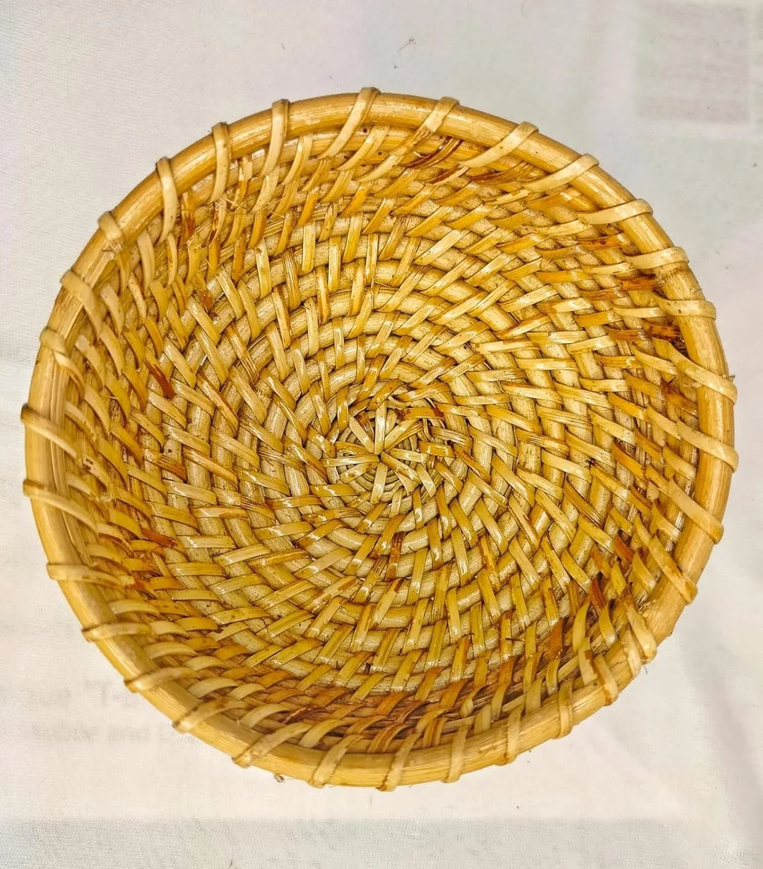 Assam Admiration Handmade Bamboo Dining Table Fruit Vegetable Basket Natural Eco Friendly Woven Cane Storage Basket for Kitchen Table Decor Chapati Bread Serving Tray image 4