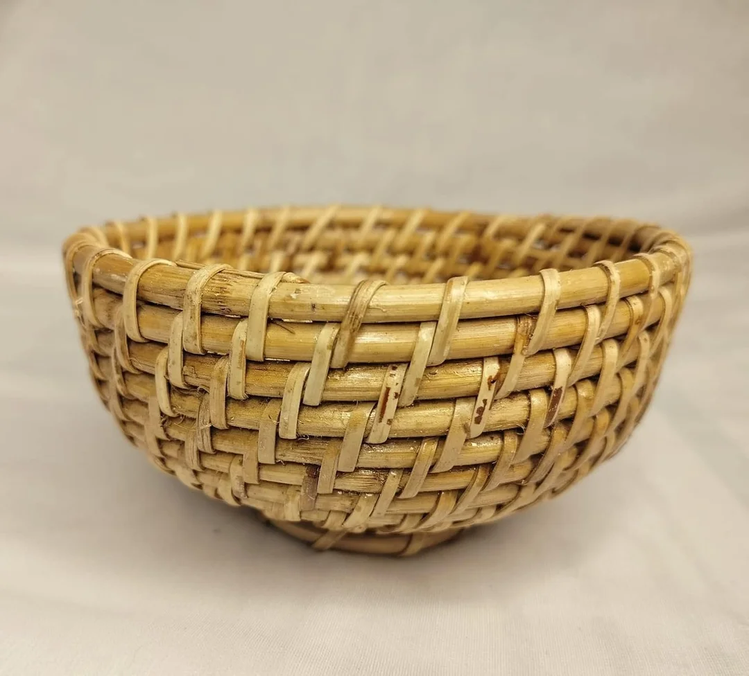 Assam Admiration Handmade Bamboo Dining Table Basket Natural Handwoven Fruit Bread Serving Tray Multipurpose Kitchen Storage Decor Eco Friendly Picnic Breakfast Basket image 4