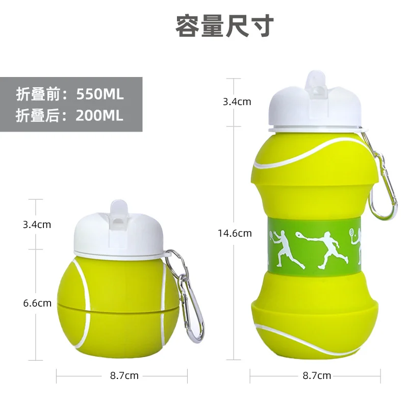 Silicone Water Bottle Foldable Leakproof BPA Free Reusable Travel Gym Sports Bottle Lightweight Portable Collapsible Drinking Bottle for Office Hiking Camping India image 2