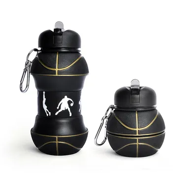 Silicone Water Bottle Foldable Leakproof BPA Free Reusable Travel Gym Sports Bottle Lightweight Portable Collapsible Drinking Bottle for Office Hiking Camping India thumbnail 2