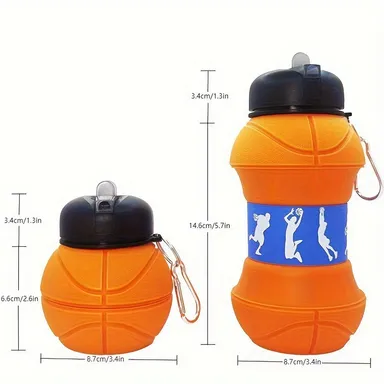 Silicone Water Bottle Foldable Leakproof BPA Free Reusable Travel Gym Sports Bottle Lightweight Portable Collapsible Drinking Bottle for Office Hiking Camping India thumbnail 3