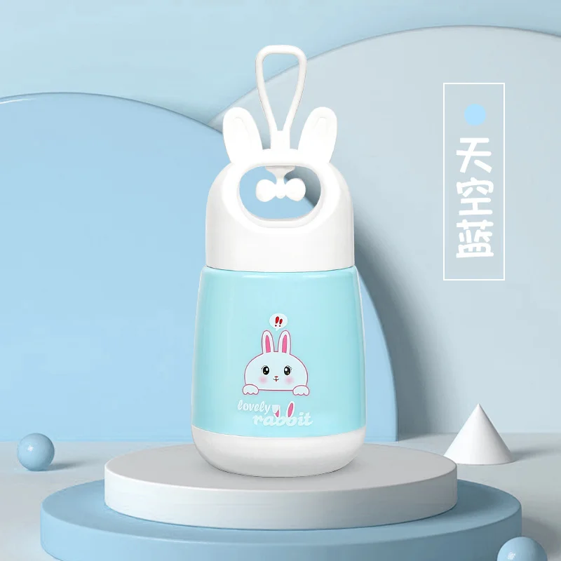Rabbit Print Glass Water Bottle 500ml Leak Proof Borosilicate Drinking Bottle with Sleeve Cute Bunny Design Eco Friendly Reusable Kids Office Gym Bottle BPA Free image 5