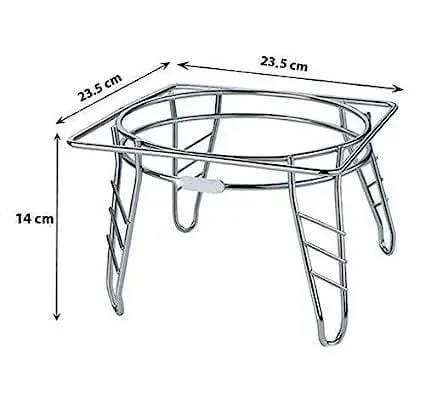 Heavy Duty Stainless Steel Gas Cylinder Trolley Stand 23.5cm Portable LPG Cylinder Base Stand Rustproof Kitchen Cylinder Holder Stand with Anti Slip Legs and Elevated Design image 1
