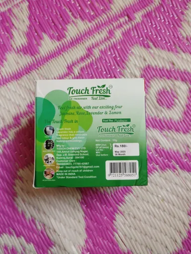 Touch Fresh Rose Air Freshener Block Combo Pack Buy 3 Get 1 Free Long Lasting Room Bathroom Car Fragrance Gel  thumbnail 3