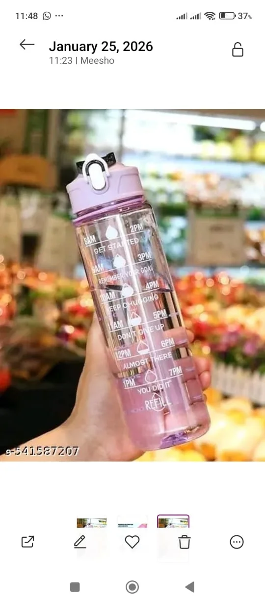 1 Litre Motivational Water Bottle Leakproof Durable BPA-Free Inspirational Fitness Gym Eco-Friendly Hydration Bottle India image 4