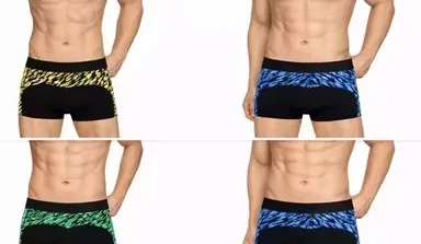 Mens Premium Cotton Stretch Trunks Pack of 3 Breathable Anti Sweat Quick Dry Boxer Briefs Soft Waistband Comfort Fit Multicolour Innerwear for Daily Wear Gym Sports Men  thumbnail 1