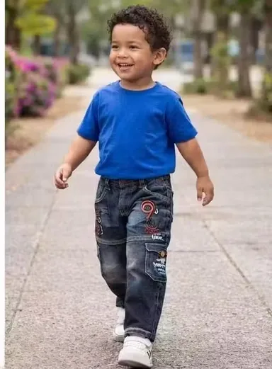 LITTLEMUFFS Baby Boy Denim Jeans Cotton Blend Elastic Waist Jogger Pants for Kids Soft Comfortable Casual Daily Wear Durable Stitching Trendy Boys Denim Trousers for School Play Party LITTLEMUFFS Baby Boy Denim Jeans Cotton Blend Elastic Waist Jogger Pant thumbnail 1