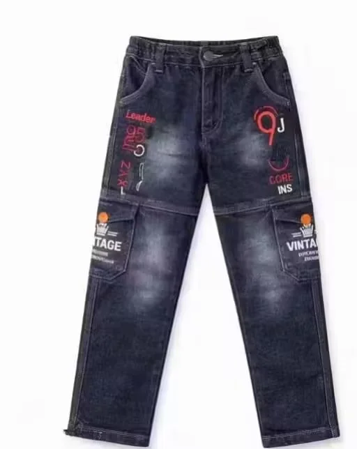 LITTLEMUFFS Baby Boy Denim Jeans Cotton Blend Elastic Waist Jogger Pants for Kids Soft Comfortable Casual Daily Wear Durable Stitching Trendy Boys Denim Trousers for School Play Party LITTLEMUFFS Baby Boy Denim Jeans Cotton Blend Elastic Waist Jogger Pant image 1