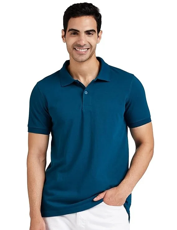 Symbol Men's Cotton Rich Solid Polo Tshirt | Collar Tshirts | Half Sleeves | Plain-Regular Fit (Available in Plus Sizes and Combo Pack of 2) image 1