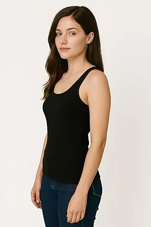 Cotton Seamless Camisole for Women Soft Breathable Innerwear Stretchable Free Size Cami Top 28–34 Bust Lightweight Sleeveless Tank Top for Daily Wear Layering Lounge Comfort Cotton Seamless Camisole for Women Soft Breathable Innerwear Stretchable Free S image 2