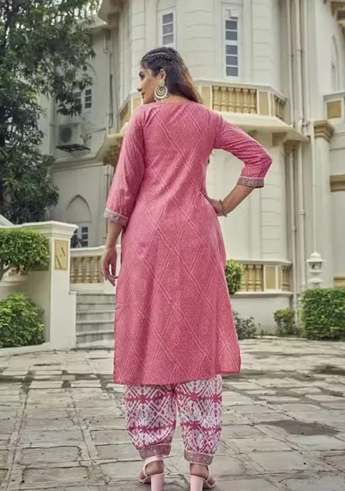 Pink Printed Cotton Blend Women Kurta Set with Dupatta and Pants Ethnic Straight Kurti Suit Festive Office Wear Daily Wear Traditional Indian Outfit Pink Printed Cotton Blend Women Kurta Set with Dupatta and Pants Ethnic Straight Kurti Suit Festive Office thumbnail 1