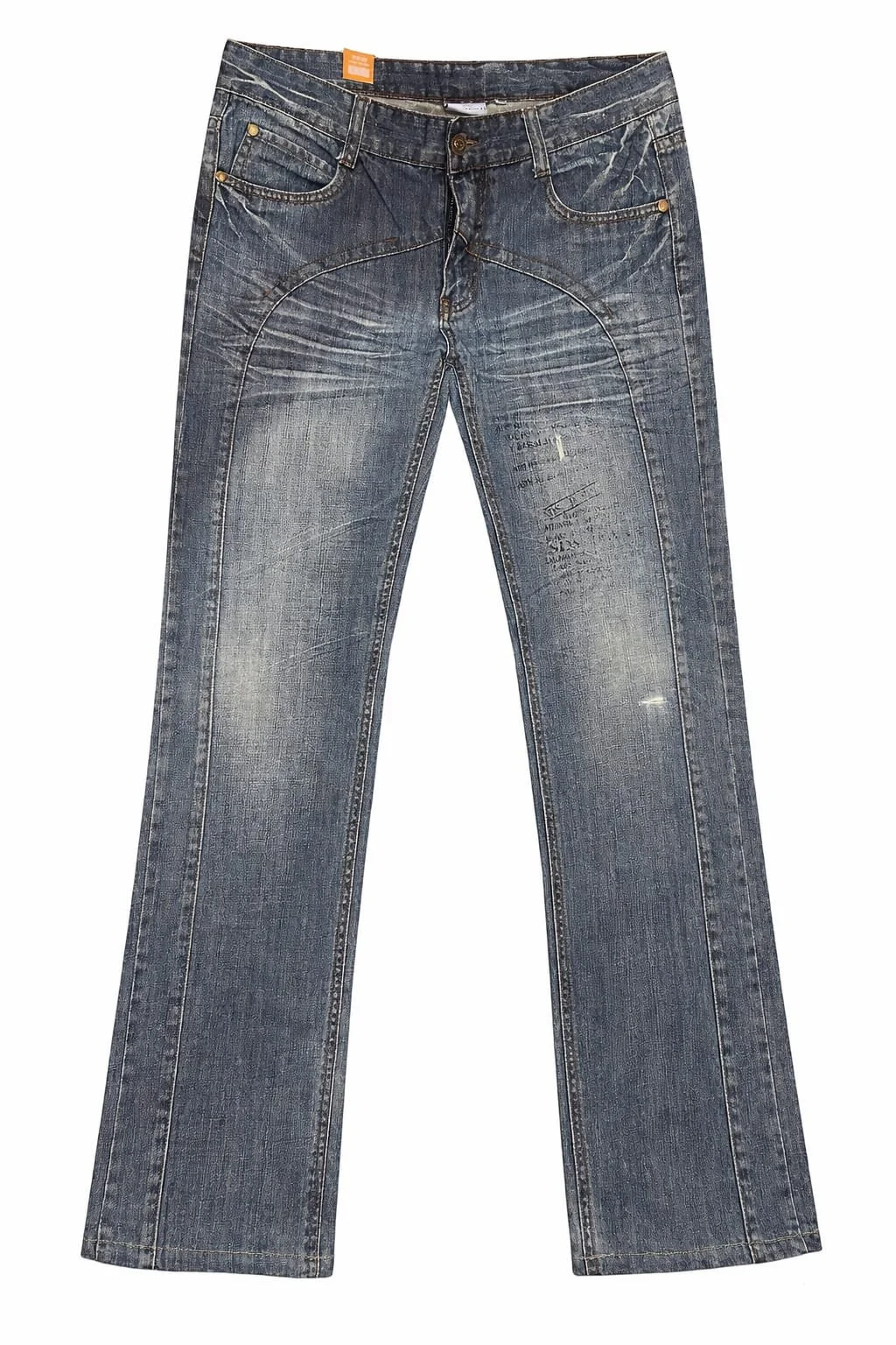 Mens Vintage Washed Slim Fit Blue Denim Jeans Mid Rise Stretch Distressed Stone Wash Biker Style Casual Streetwear Fashion Denim Pants Comfortable Daily Wear Jeans for Men image 1